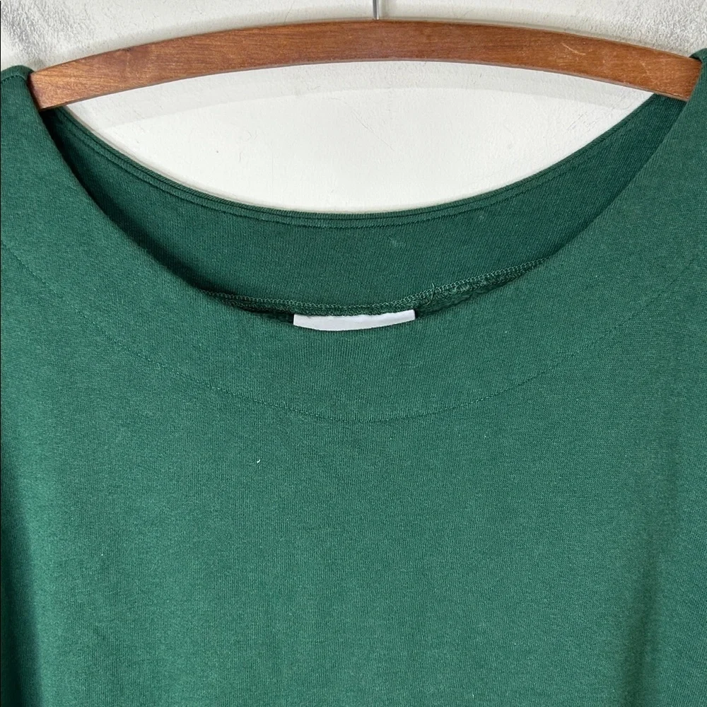 BRYN WALKER Green Sweatshirt Dress Bamboo Organic Cotton Size Large - Picture 3 of 15